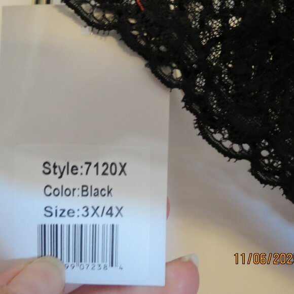 New with Tags Icollection 3X/4X Mercy Cheeky Lace and Pearl Boy Short Thong - Picture 6 of 6